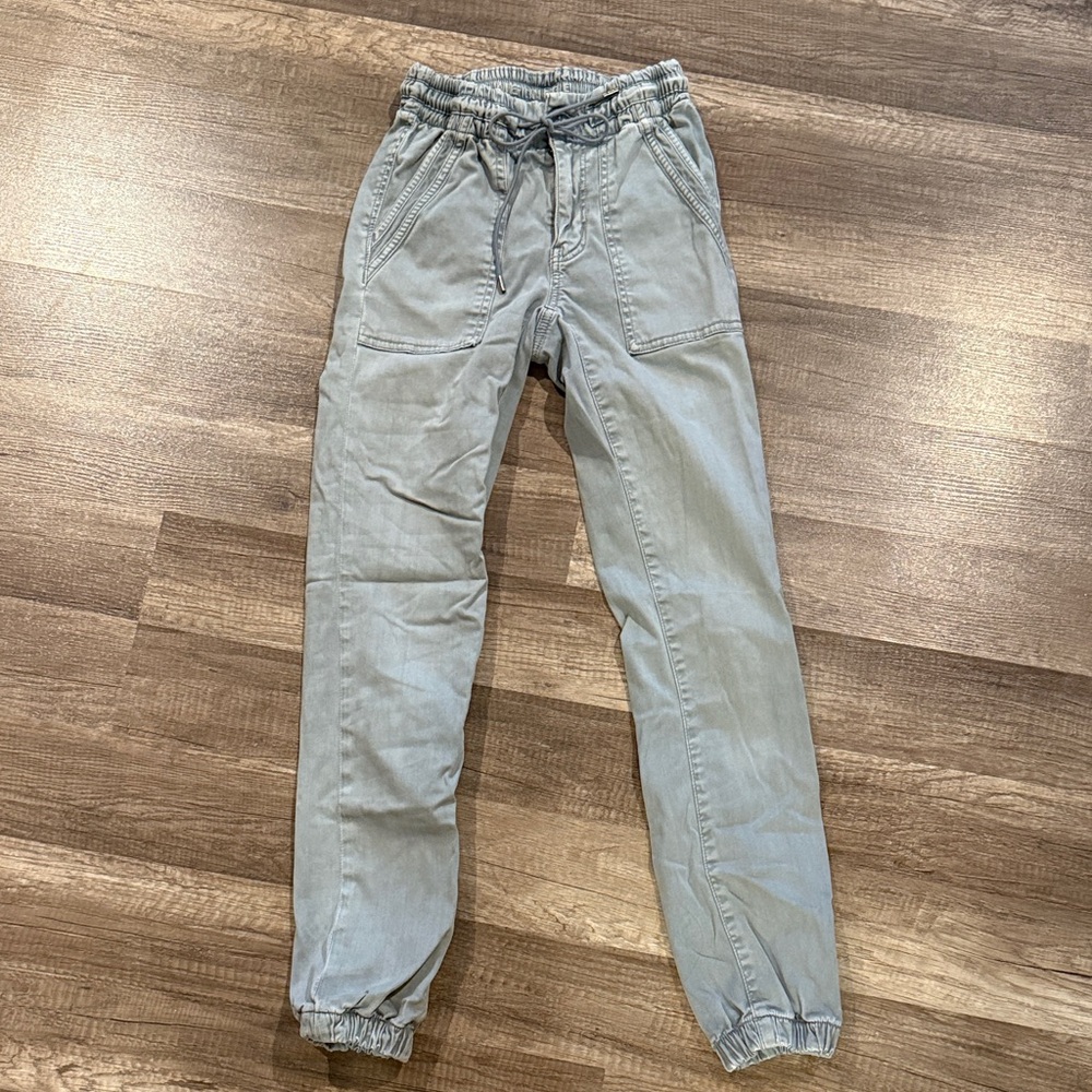 Light Gray/blueCasual Drawstring Jogger Pants